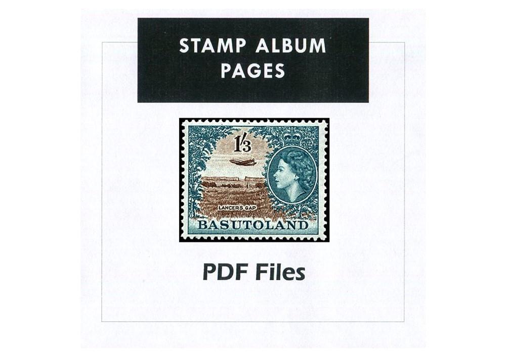 Basutoland Stamp Album Pages 1933-1964 Digital Download