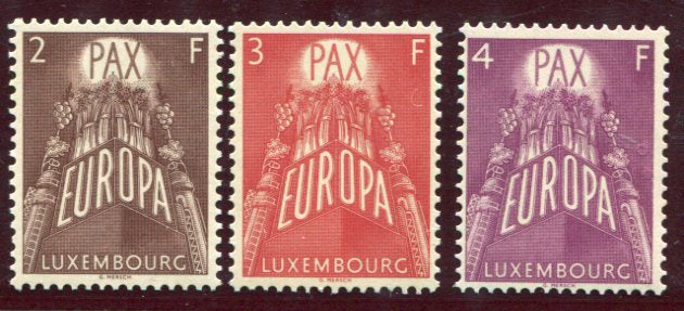Europa CEPT 1957 Pax United Europe MNH Luxembourg Sc. 329-331