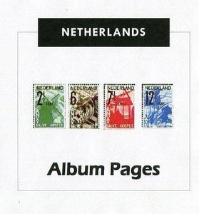 Netherlands Stamp Album 1852-2016 Color Illustrated Album Pages - Digital Download