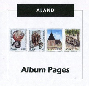 Aland - Stamp Album 1984-2016 Color Illustrated Album Pages - Digital Download