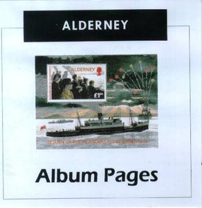 Alderney - Stamp Album 1983-2015 Color Illustrated Album Pages - Digital Download