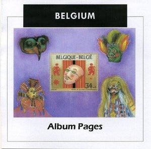 Belgium Stamp Album 1849-2016 Color Illustrated Album Pages- Digital Download