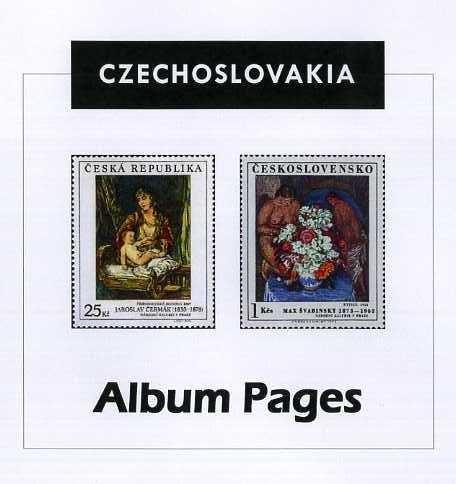 Czechoslovakia Stamp Album 1918-2016 Color Illustrated Album Pages -Digital Download