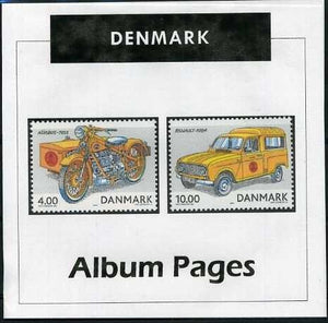 Denmark - Stamp Album 1851-2017 Color Illustrated Album Pages - Digital Download