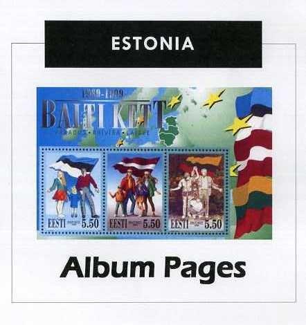 Estonia - Stamp Album 1918 - 2016 Color Illustrated Album Pages Digital Download