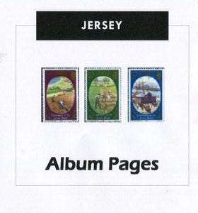 Jersey - Stamp Album 1958-2017 Color Illustrated Album Pages - Digital Download