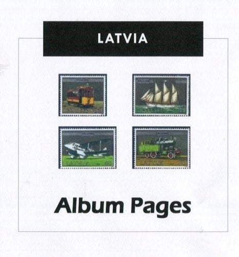 Latvia - Stamp Album 1918- 2017 Color Illustrated Album Pages - Digital Download