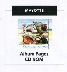 Mayotte Stamp Album 1892- 2011 Color Illustrated Album Pages - Digital Download