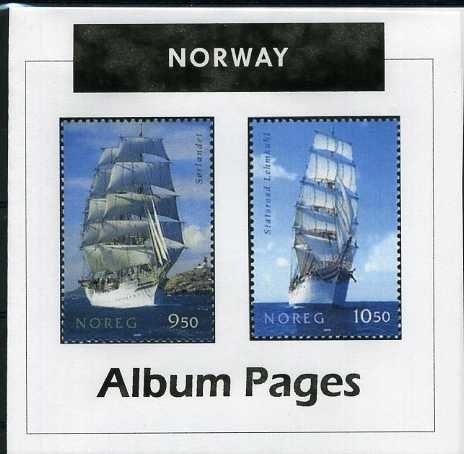 Norway - Stamp Album 1855-2016 Color Illustrated Album Pages - Digital Download