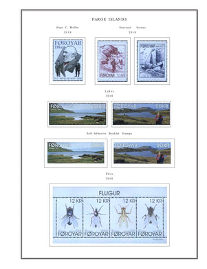 Faroe Islands Album Pages Color Illustrated 2016- 2018 Supplement PDF file